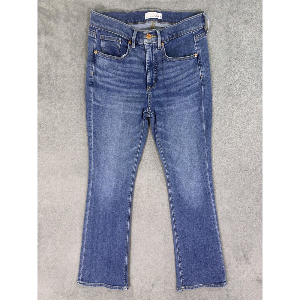 Ann Taylor Loft Jeans Womens 6 Blue Medium Wash High Rise The Boot Regular Fit
